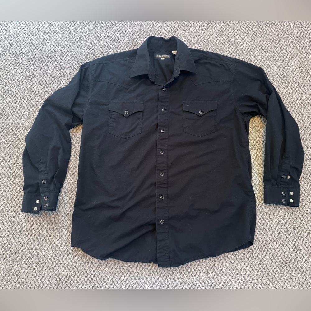 Stetson Men's Classic Western Black Shirt